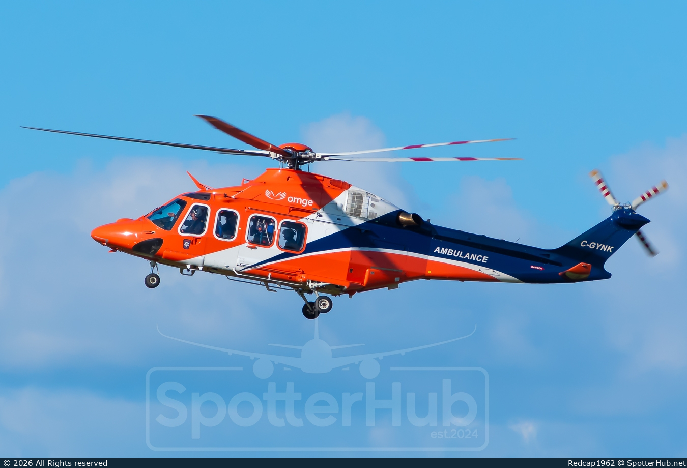 Photo of C-GYNK - AgustaWestland AW139 operated by Ornge