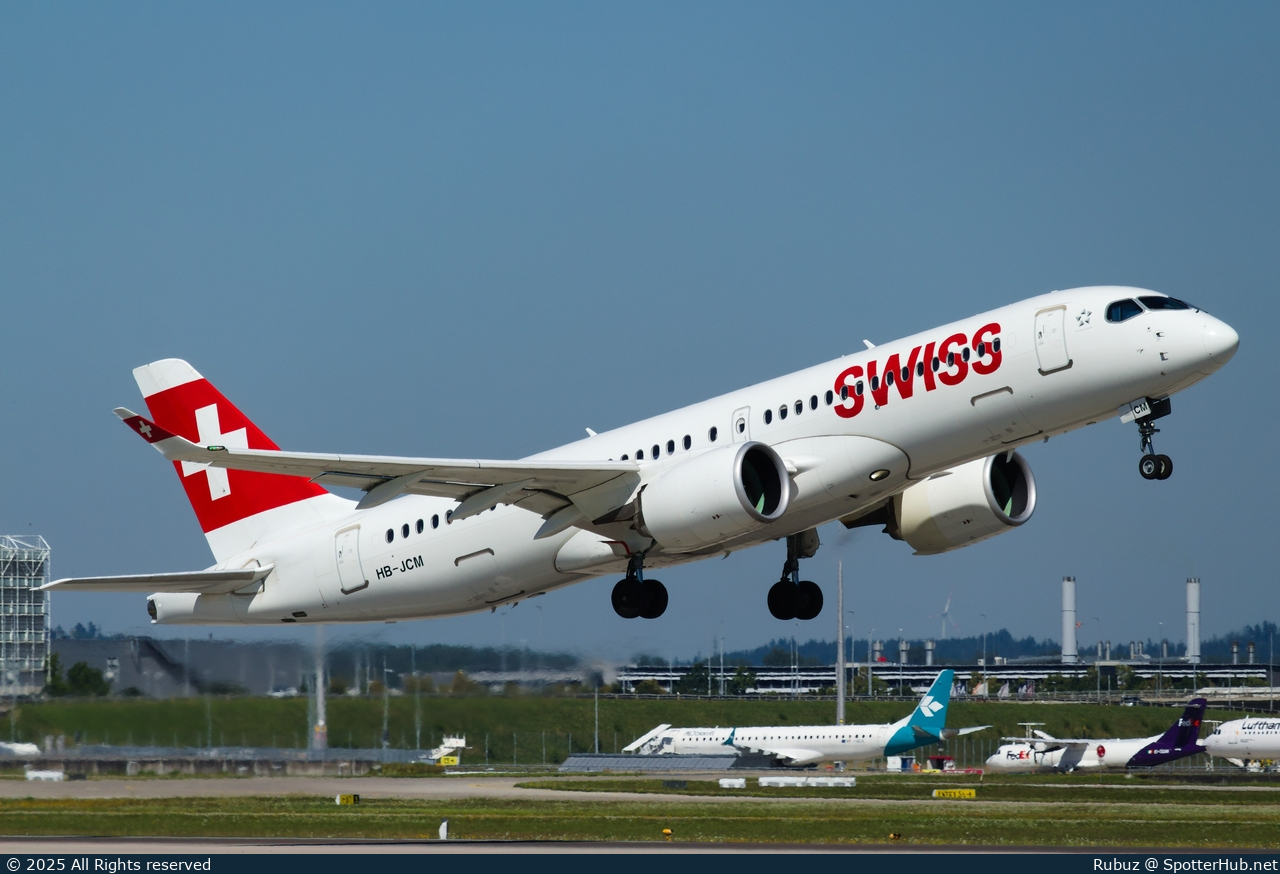 Photo of HB-JCM - Airbus A220-300 operated by Swiss International Air Lines