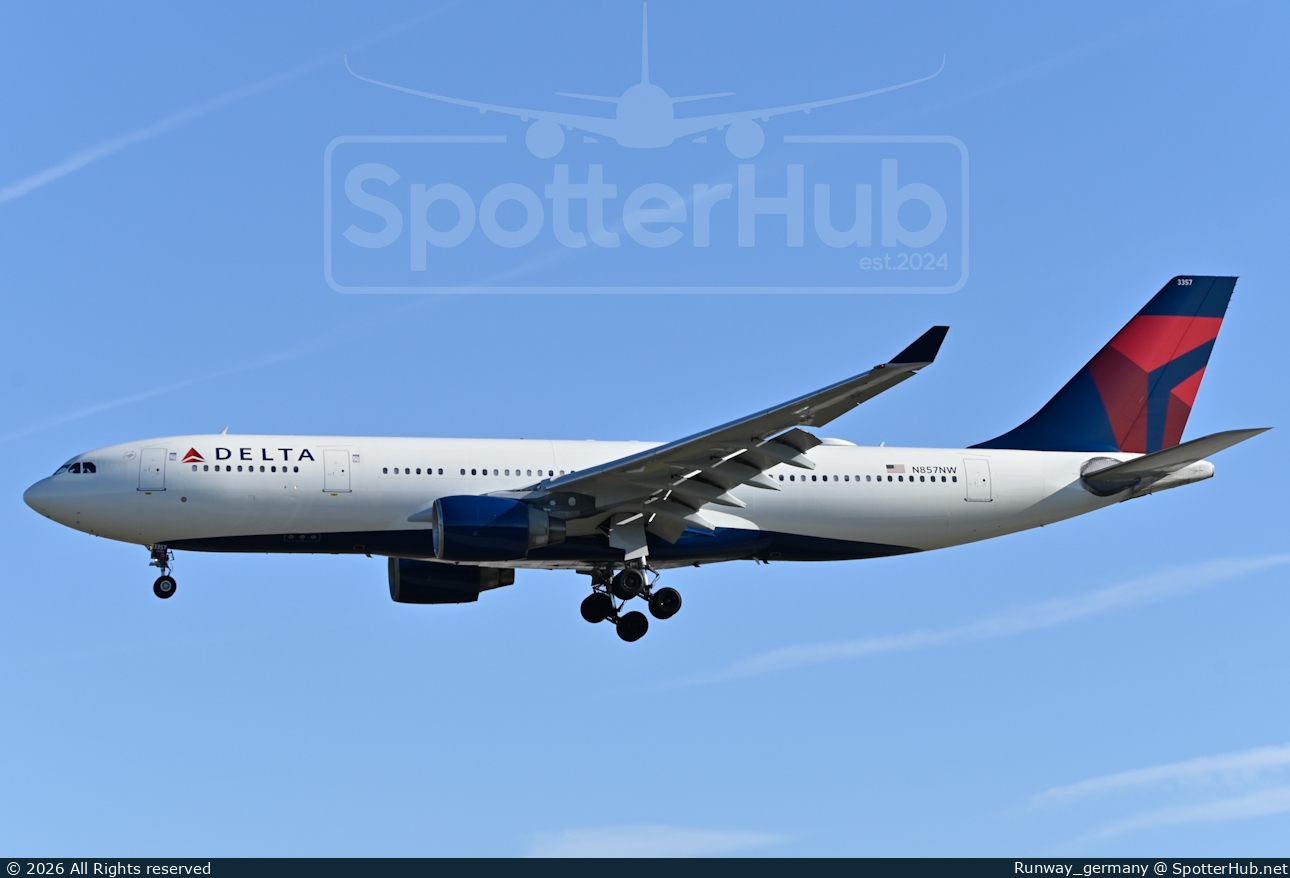 Photo of N857NW - Airbus A330-223 operated by Delta Air Lines
