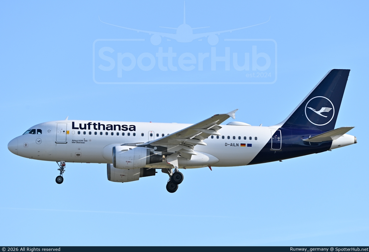 Photo of D-AILN - Airbus A319-114 operated by Lufthansa
