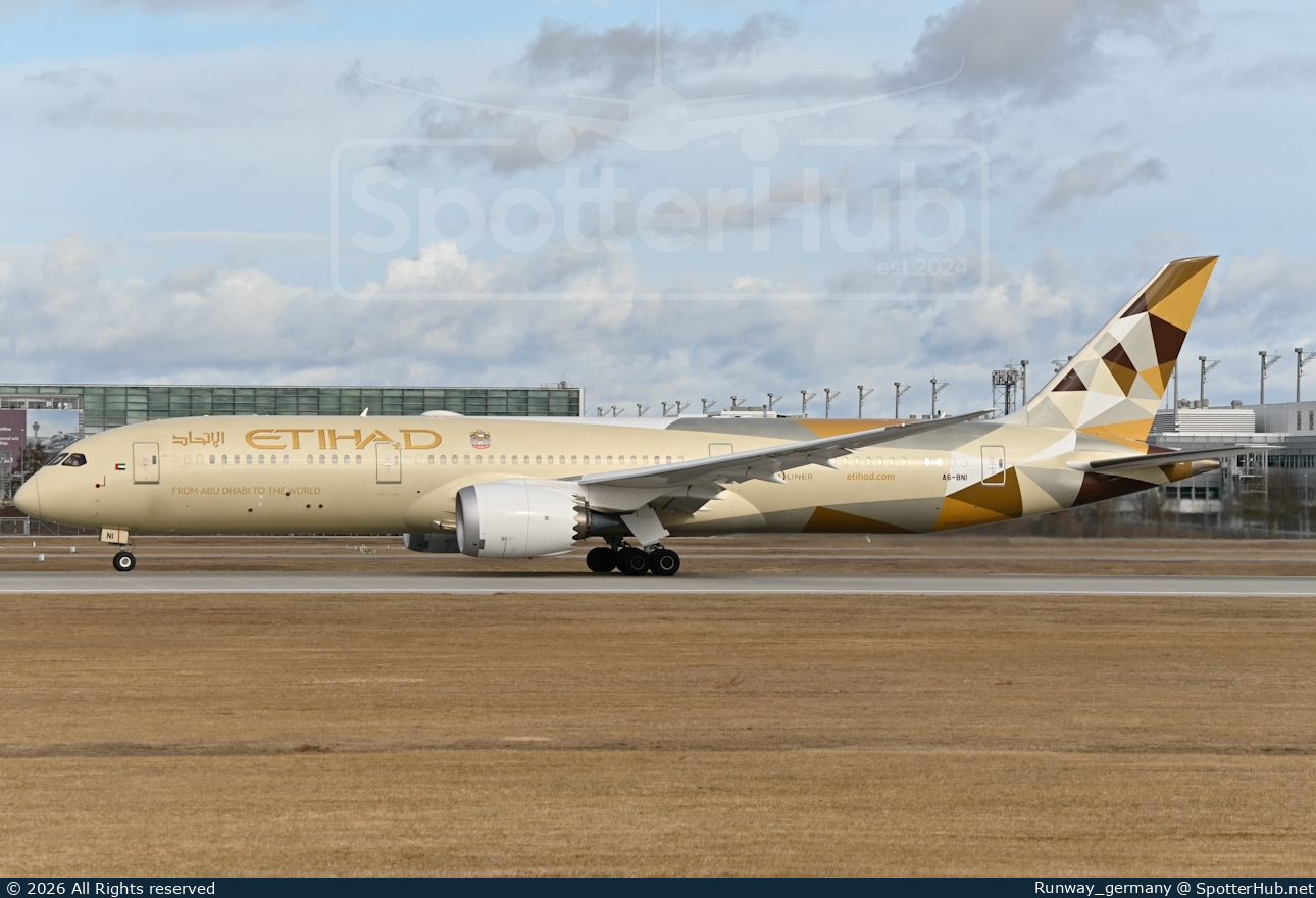 Photo of A6-BNI - Boeing 787-9 Dreamliner operated by Etihad Airways