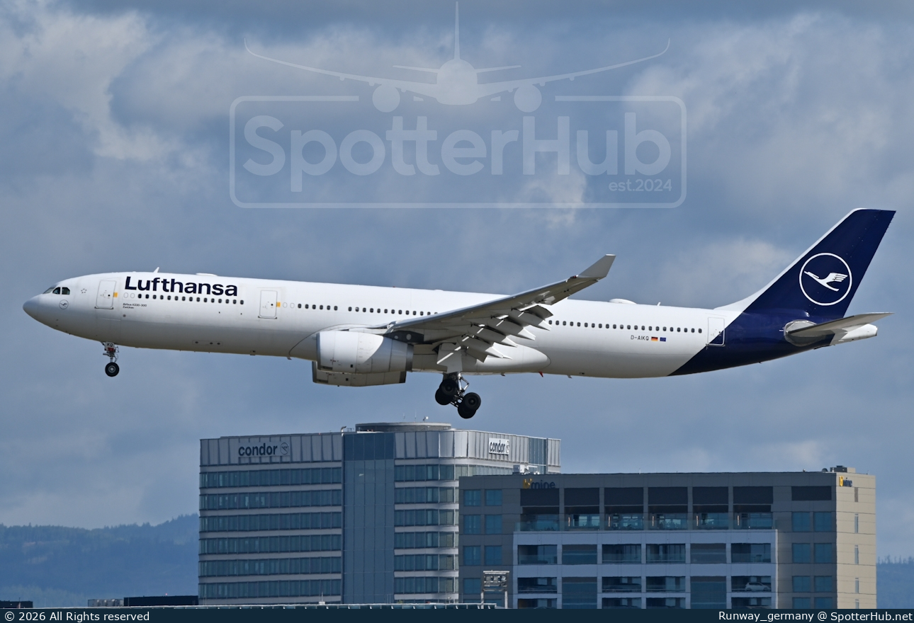 Photo of D-AIKQ - Airbus A330-343 operated by Lufthansa