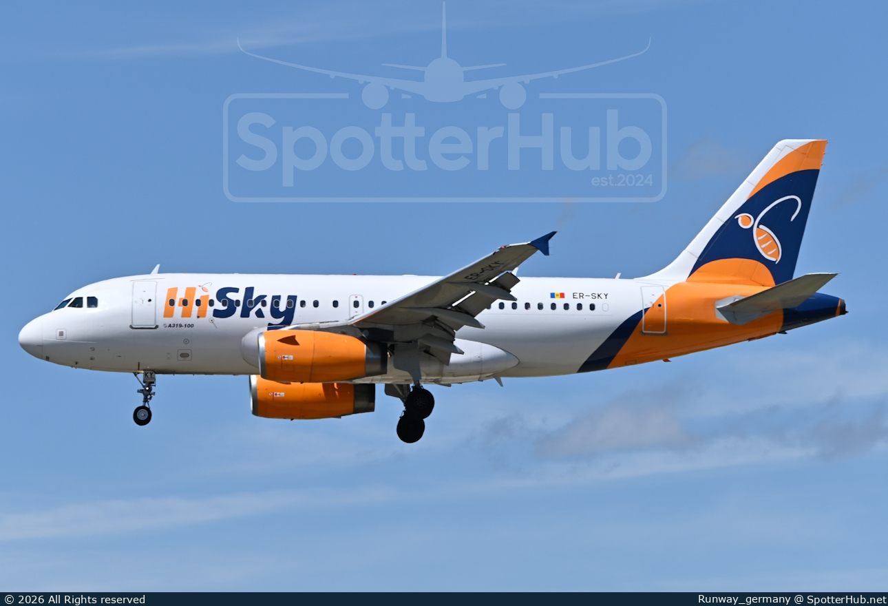 Photo of ER-SKY - Airbus A319-131 operated by HiSky