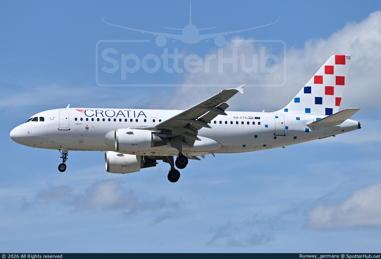 Photo of 9A-CTG - Airbus A319-112 operated by Croatia Airlines