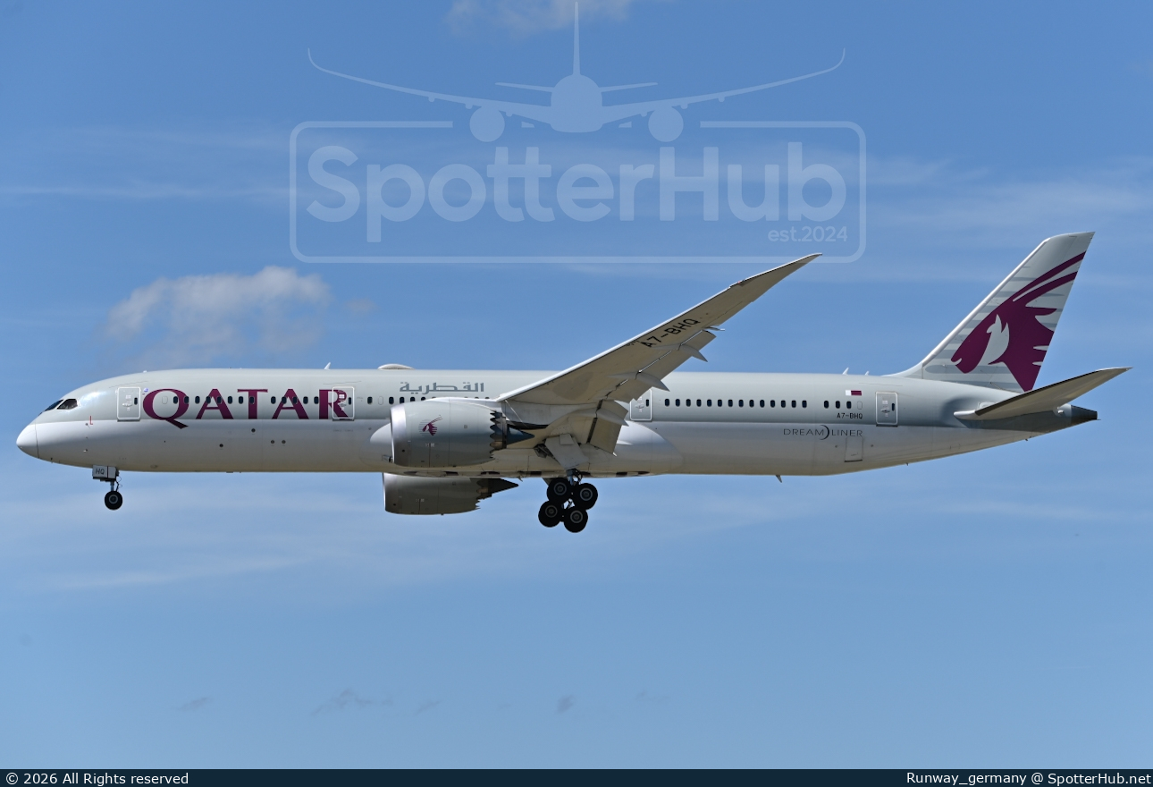 Photo of A7-BHQ - Boeing 787-9 Dreamliner operated by Qatar Airways