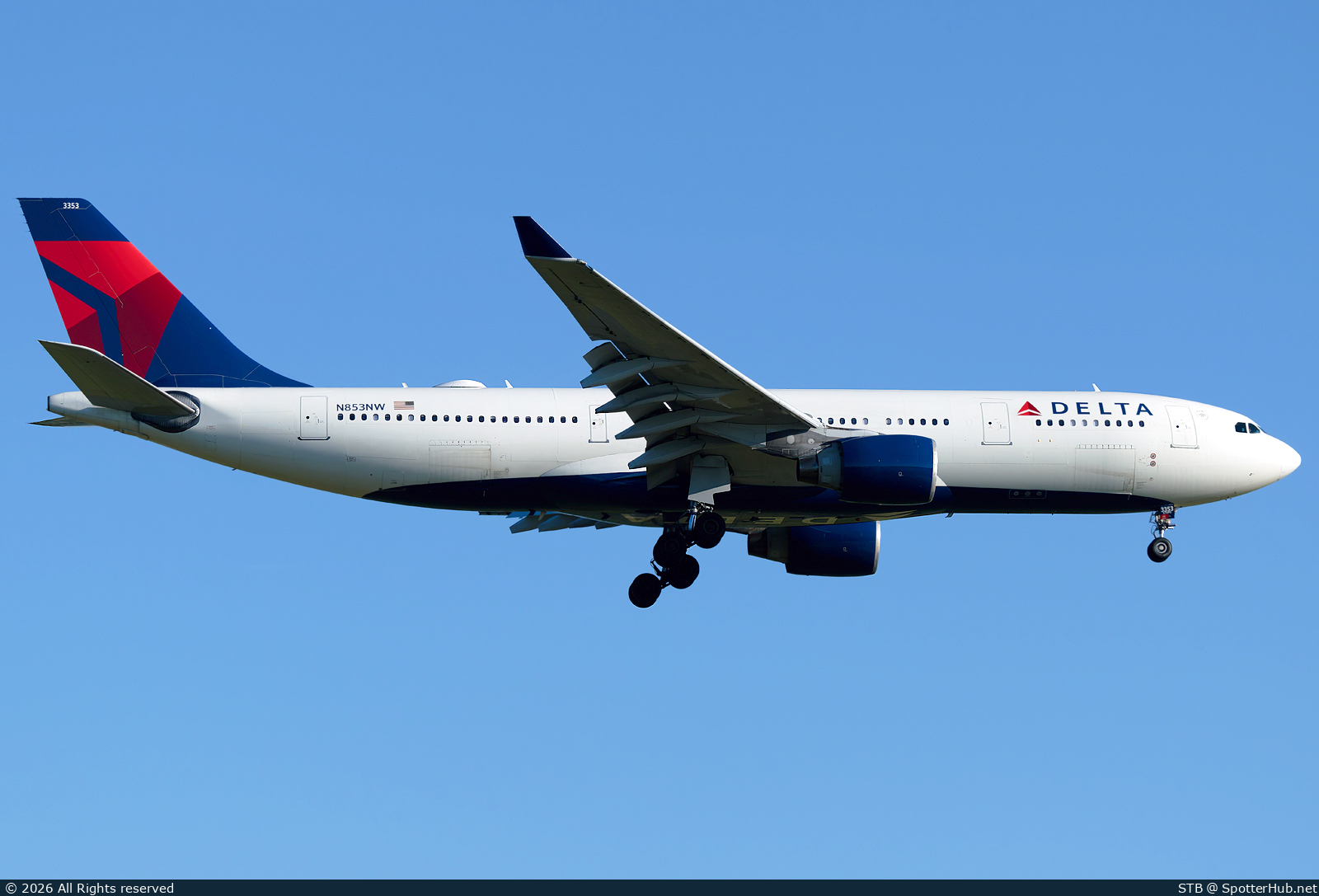 Photo of N853NW - Airbus A330-223 operated by Delta Air Lines