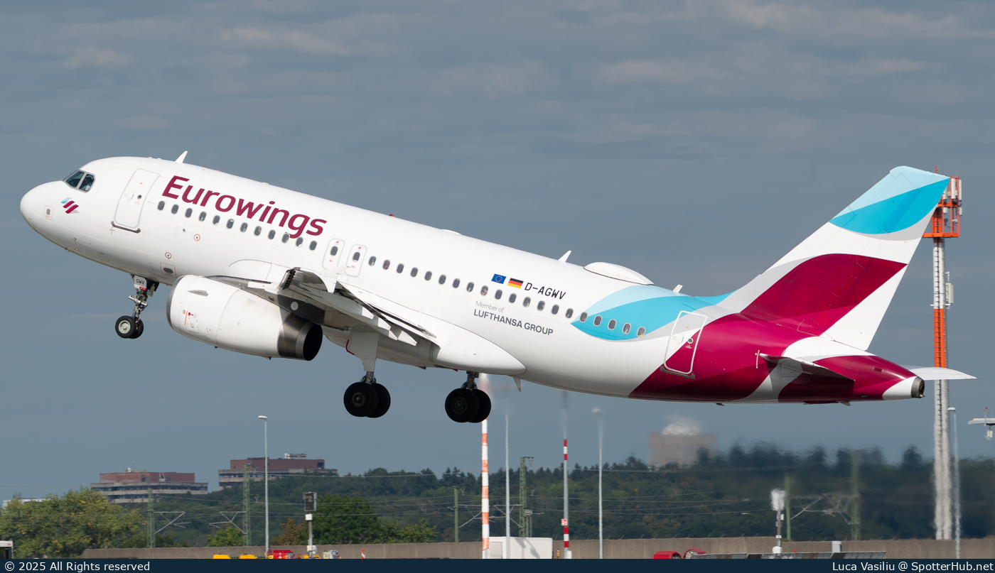 Photo of D-AGWV - Airbus A319-132 operated by Eurowings
