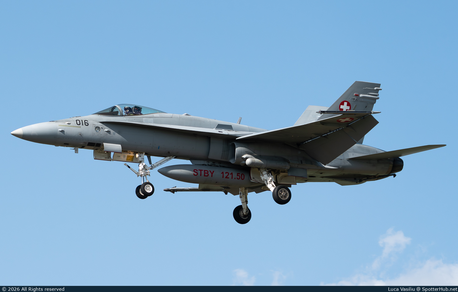 Photo of J-5016 - McDonnell Douglas F/A-18C Hornet operated by Swiss Air Force