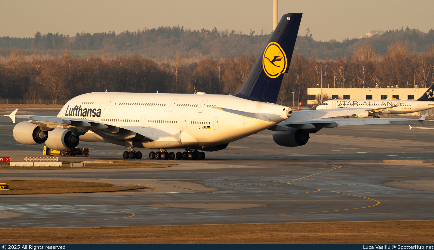 Photo of D-AIMN - Airbus A380-841 operated by Lufthansa