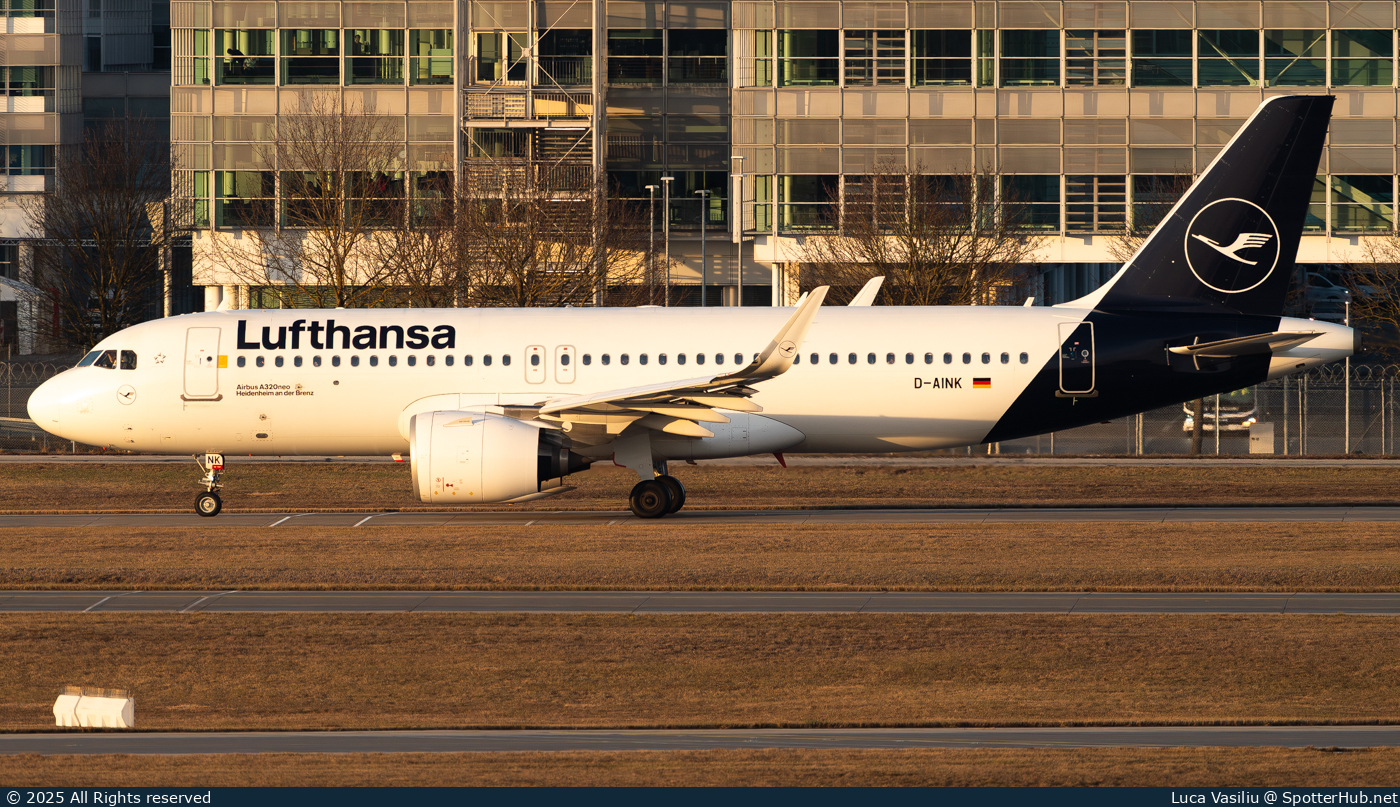 Photo of D-AINK - Airbus A320-271N operated by Lufthansa