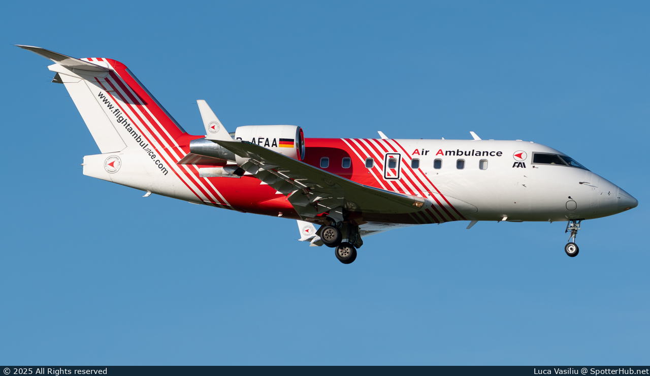 Photo of D-AFAA - Bombardier Challenger 604 operated by FAI Air Ambulance