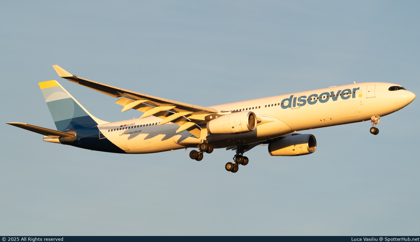 Photo of D-AIKO - Airbus A330-343 operated by Discover Airlines