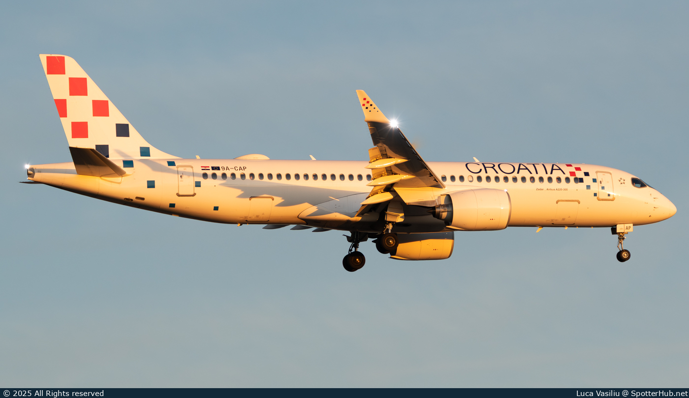 Photo of 9A-CAP - Airbus A220-300 operated by Croatia Airlines