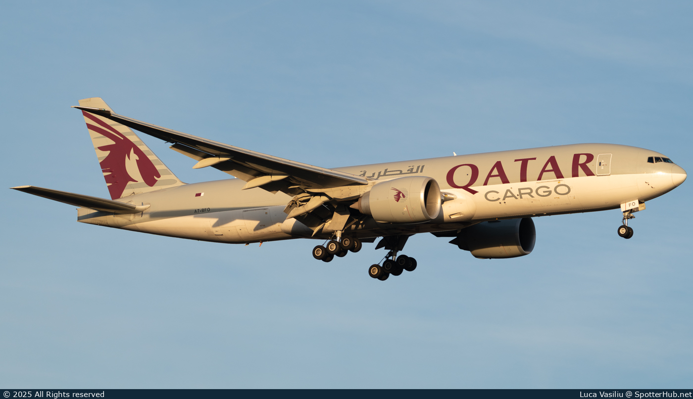 Photo of A7-BFO - Boeing 777-FDZ operated by Qatar Airways Cargo