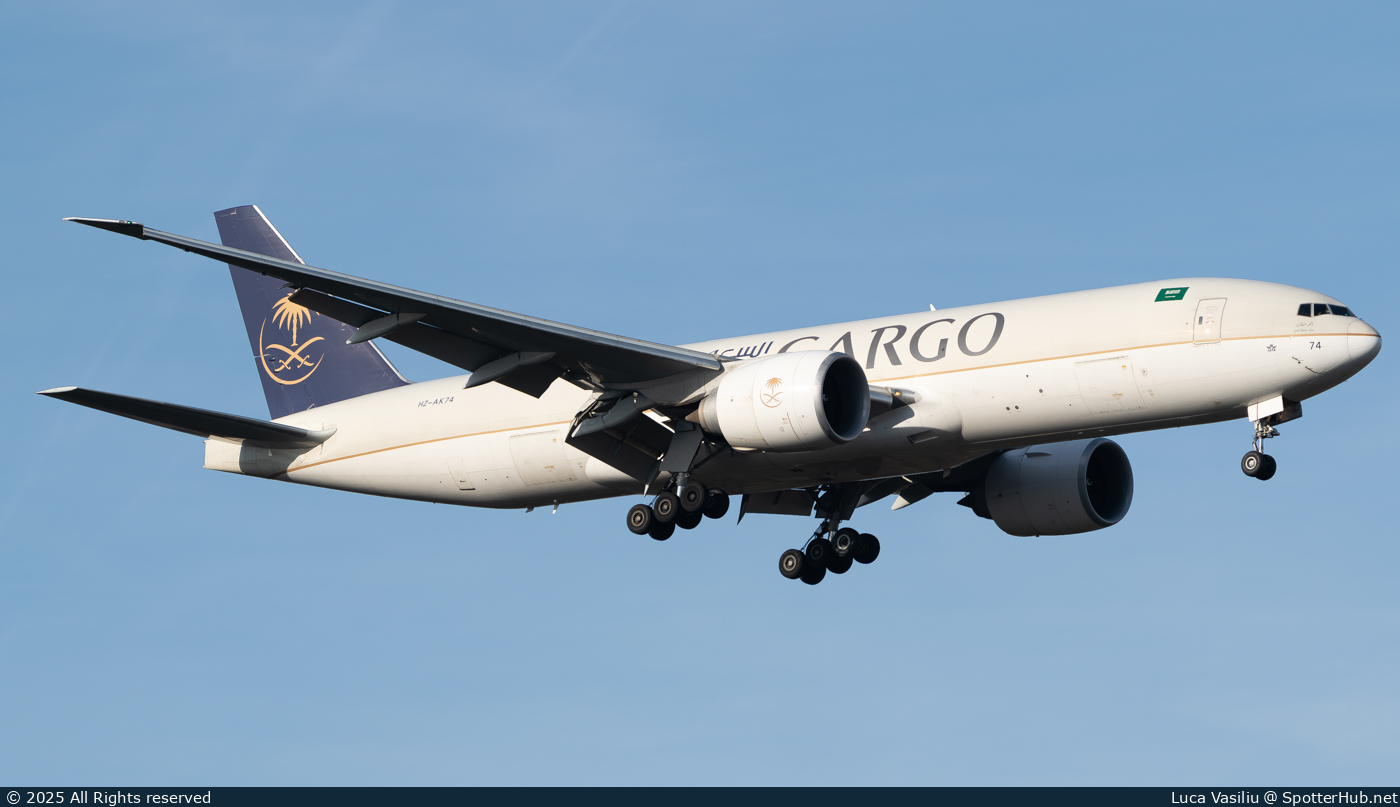 Photo of HZ-AK74 - Boeing 777-FFG operated by Saudia Cargo