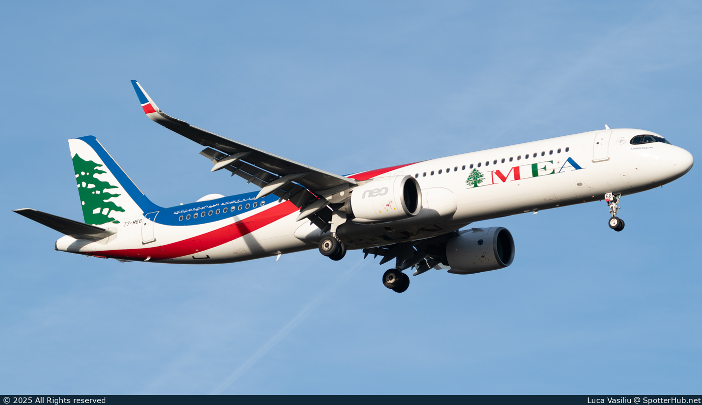 Photo of T7-ME6 - Airbus A321-271NX operated by MEA Middle East Airlines
