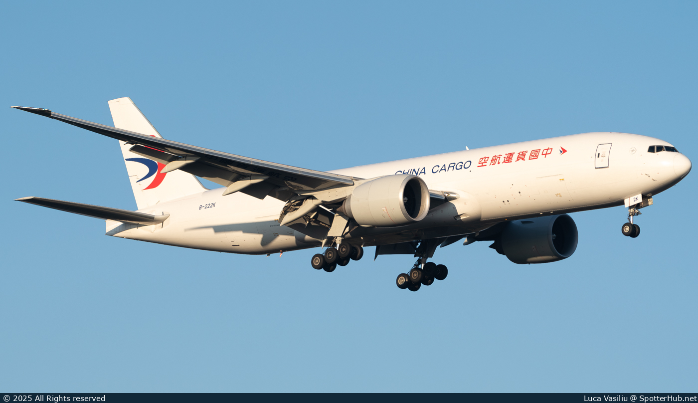 Photo of B-222K - Boeing 777-F operated by China Cargo Airlines