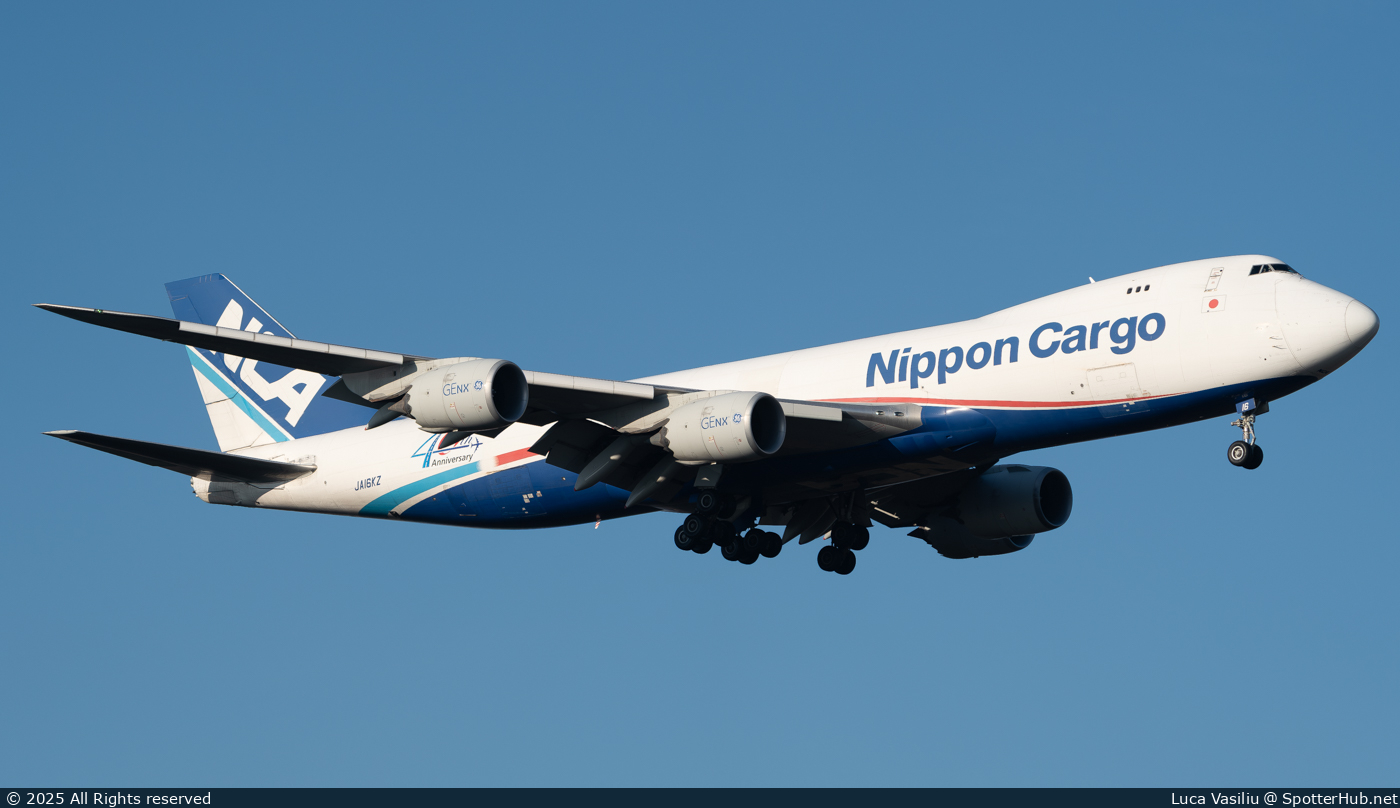 Photo of JA16KZ - Boeing 747-8KZF operated by Nippon Cargo Airlines
