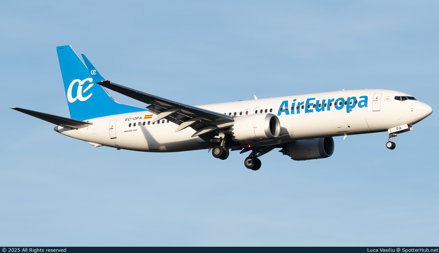 Photo of EC-OPA - Boeing 737 MAX 8 operated by Air Europa