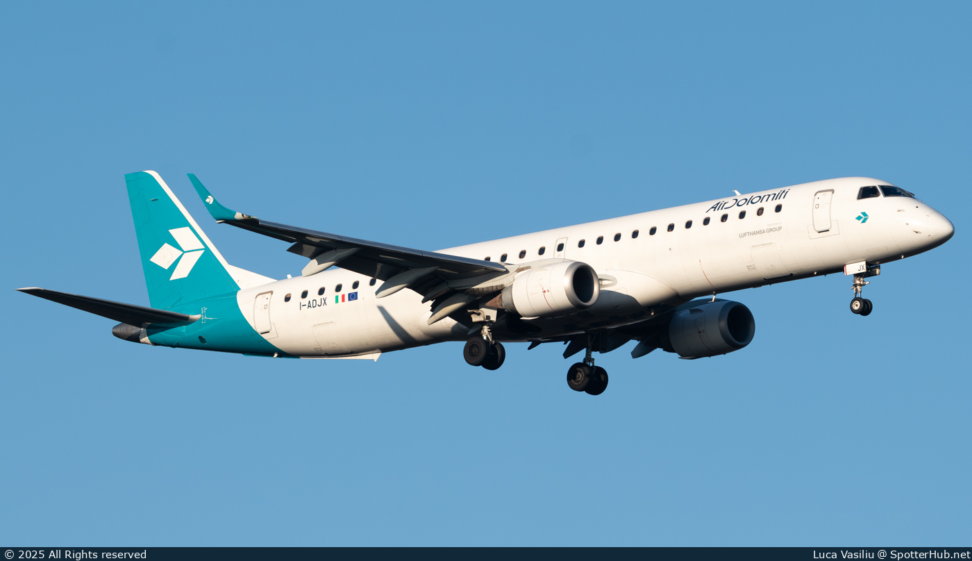 Photo of I-ADJX - Embraer ERJ-195LR operated by Air Dolomiti