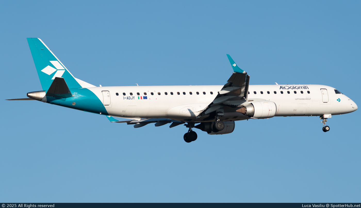 Photo of I-ADJY - Embraer ERJ-195LR operated by Air Dolomiti