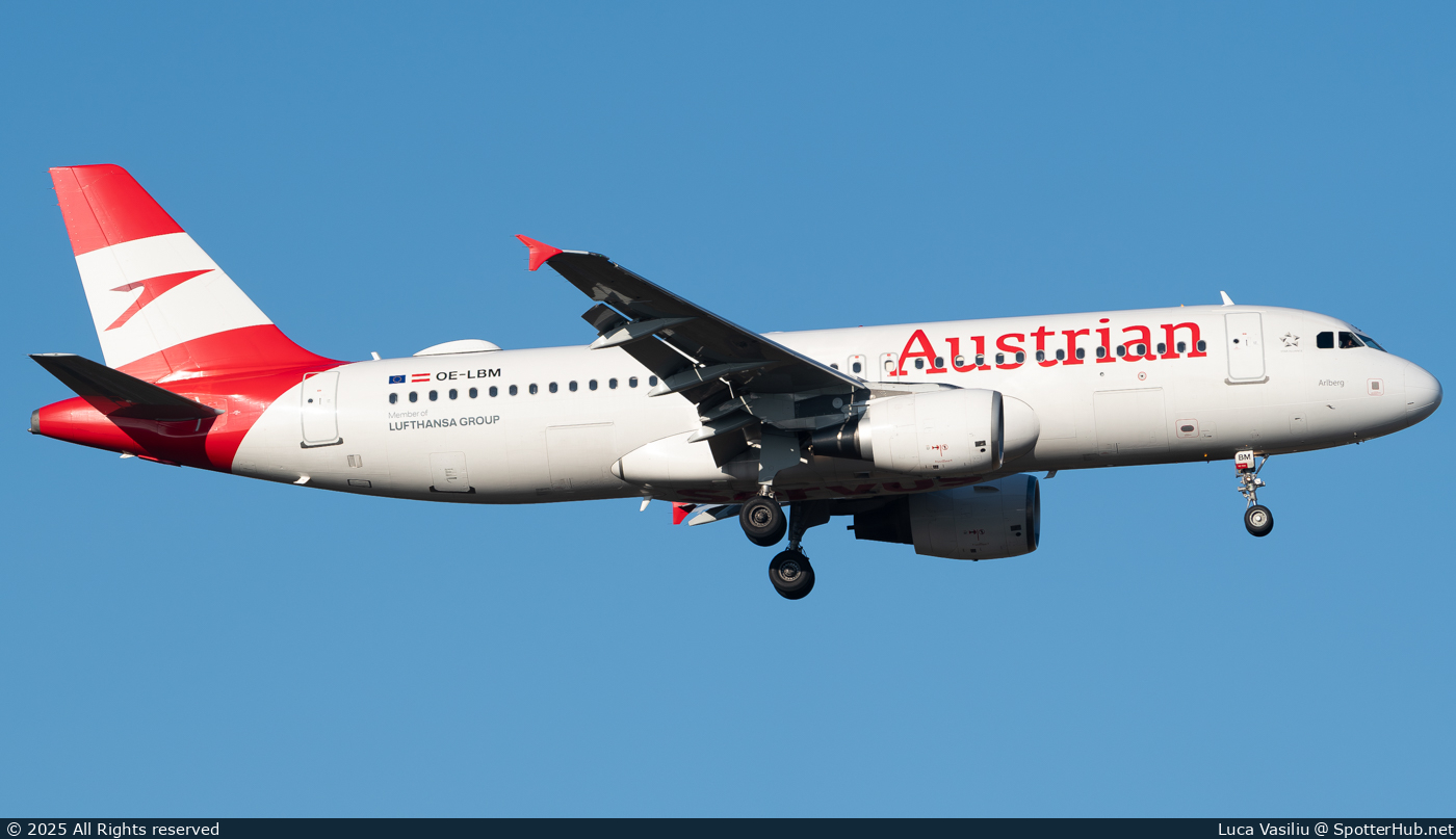 Photo of OE-LBM - Airbus A320-214 operated by Austrian Airlines