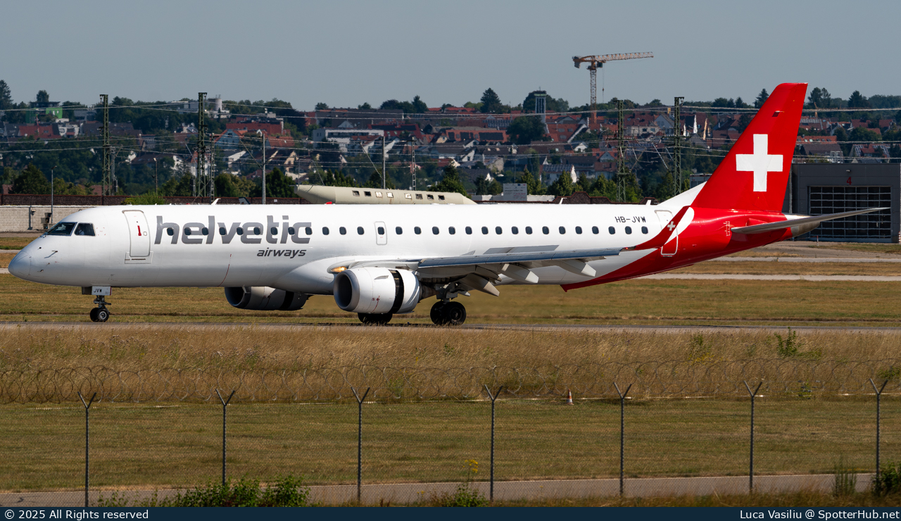 Photo of HB-JVW - Embraer ERJ-195AR operated by Helvetic Airways