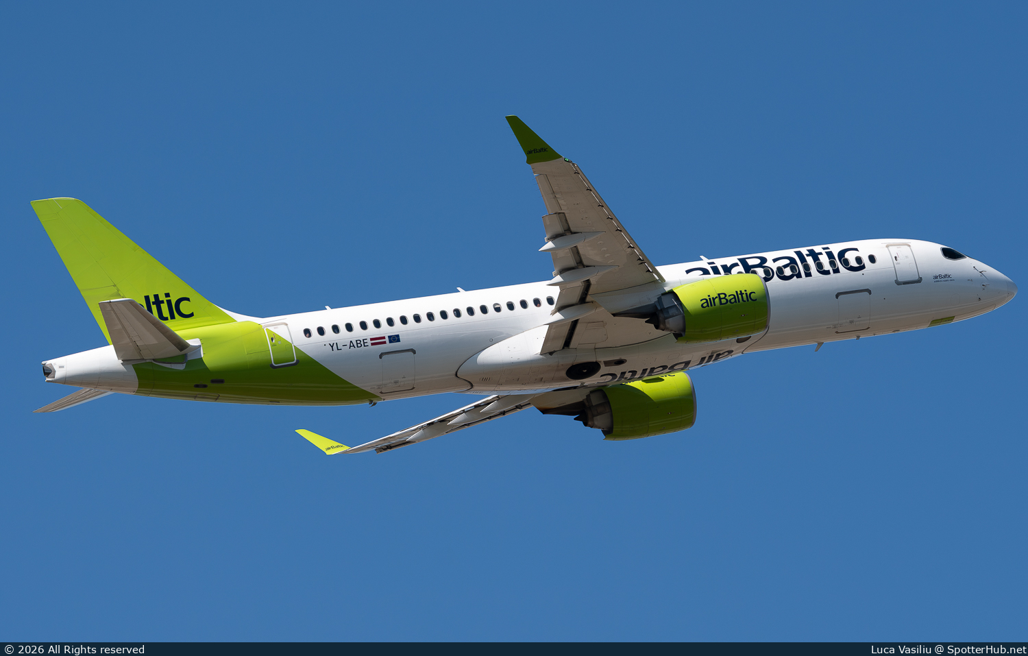 Photo of YL-ABE - Airbus A220-300 operated by airBaltic
