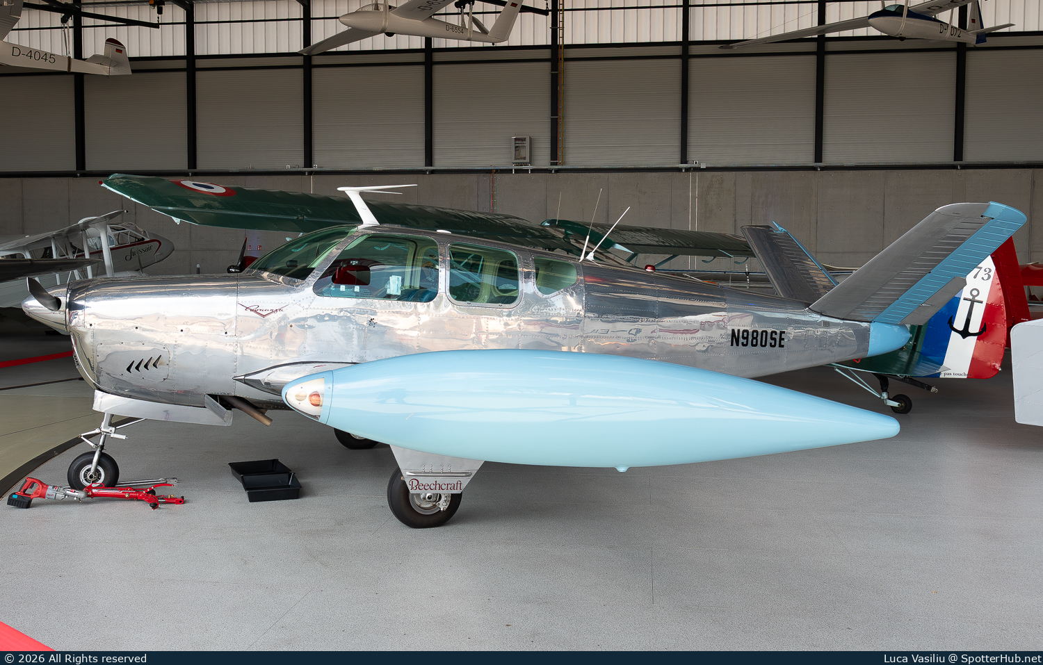 Photo of N980SE - Beechcraft J35 Bonanza operated by Luftraum Süd - Das Fliegende Museum