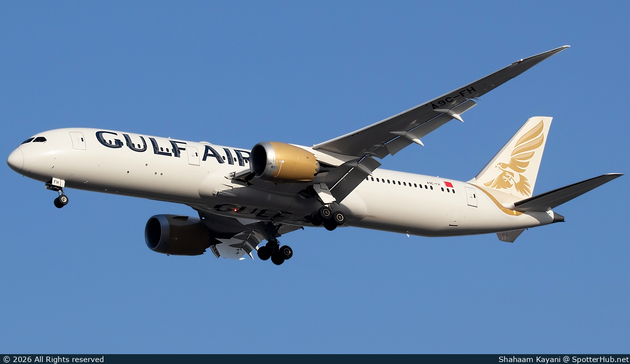 Photo of A9C-FH - Boeing 787-9 Dreamliner operated by Gulf Air