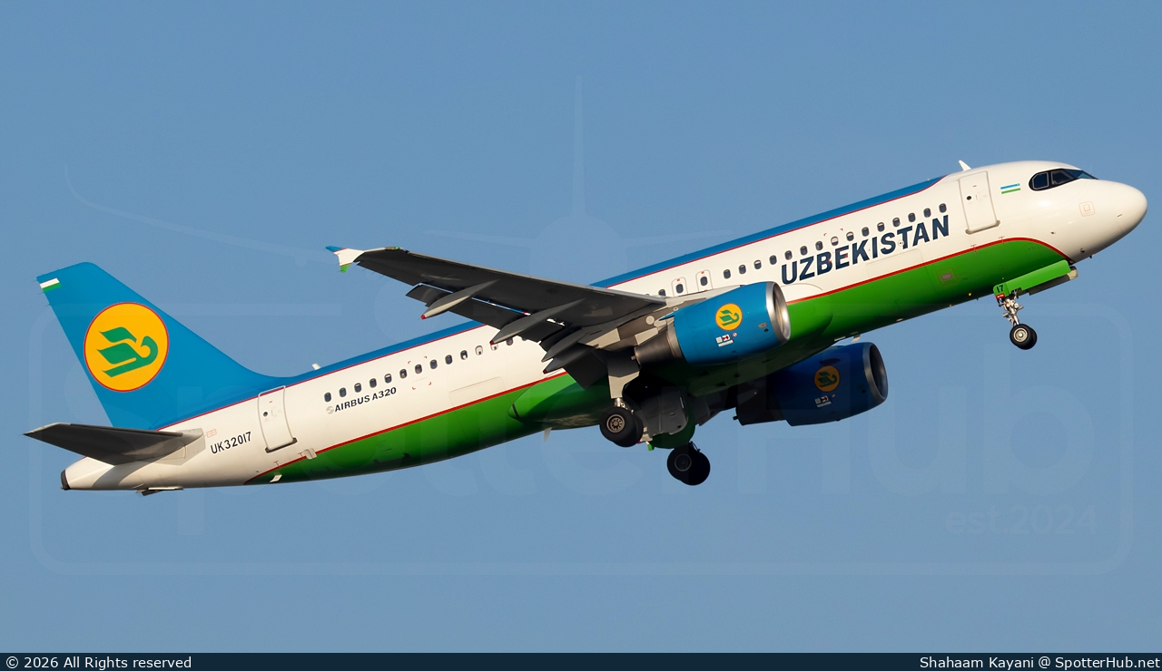 Photo of UK32017 - Airbus A320-214 operated by Uzbekistan Airways