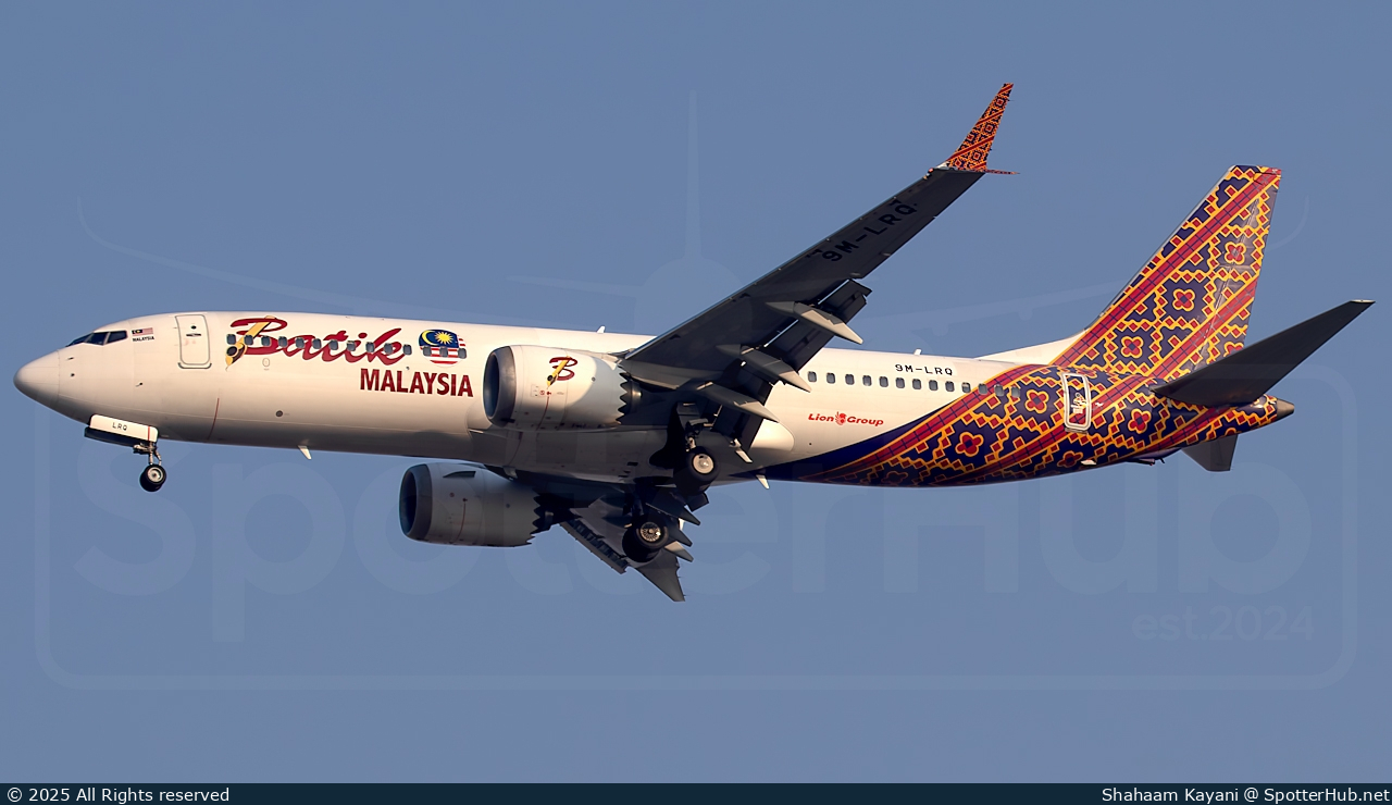Photo of 9M-LRQ - Boeing 737 MAX 8 operated by Batik Air Malaysia