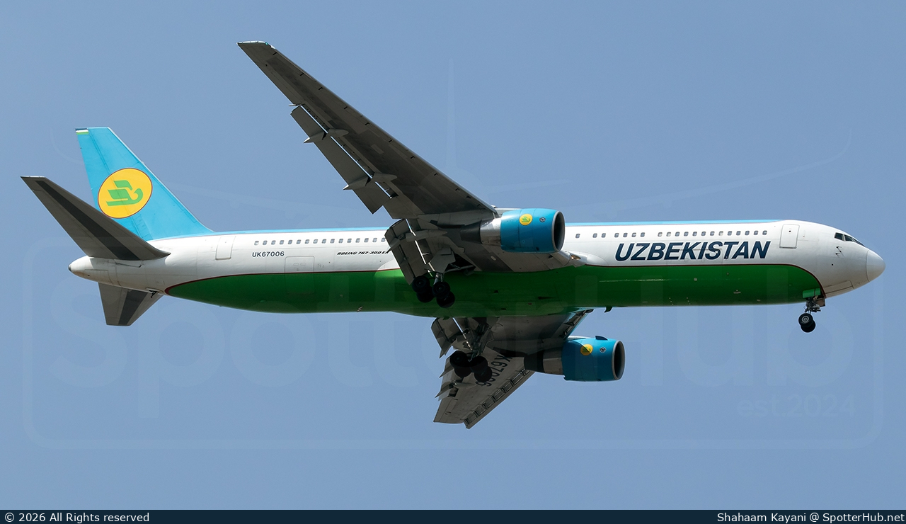Photo of UK67006 - Boeing 767-33P(ER) operated by Uzbekistan Airways