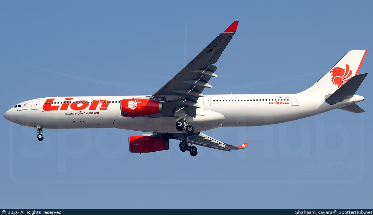Photo of 9M-LFJ - Airbus A330-343 operated by Batik Air Malaysia