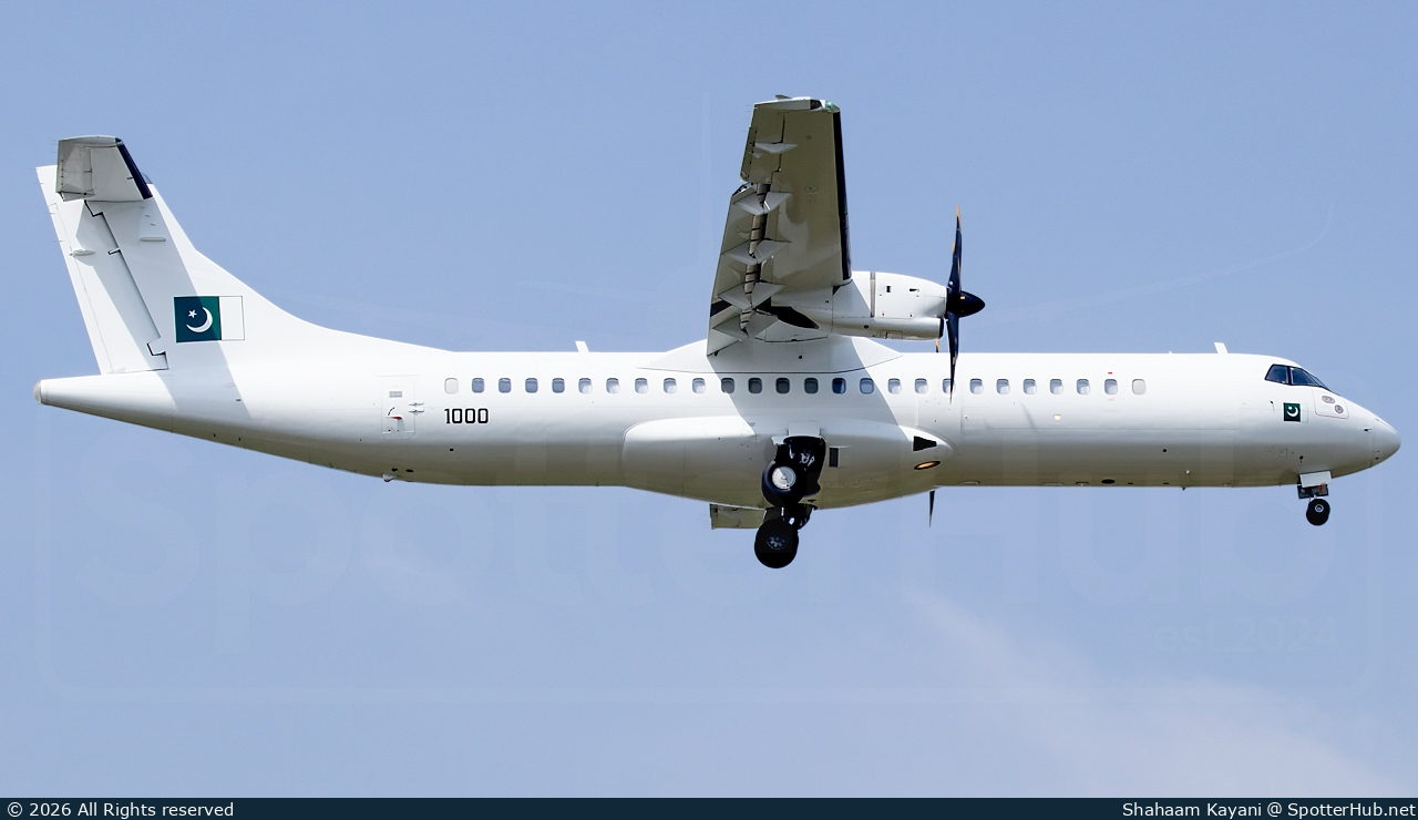 Photo of 1000 - ATR 72-500 operated by Pakistan Army