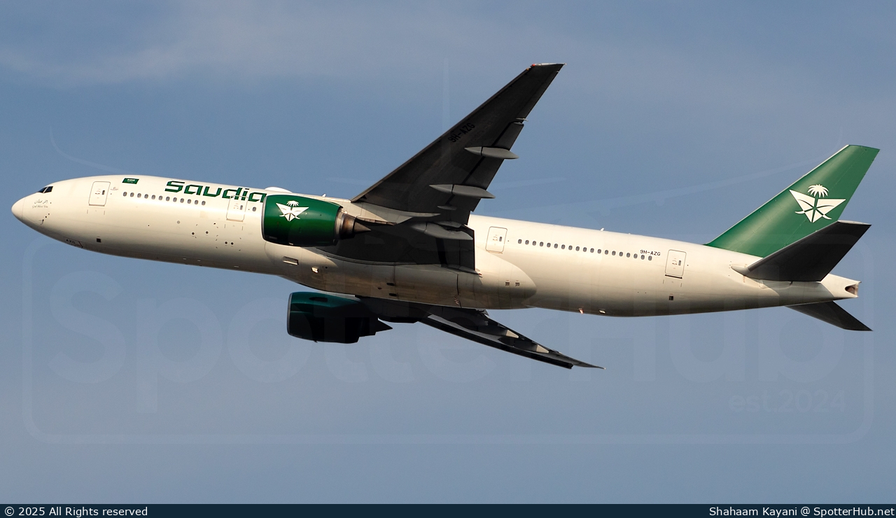 Photo of 9H-AZG - Boeing 777-219(ER) operated by Saudia (opb Air Atlanta Europe)