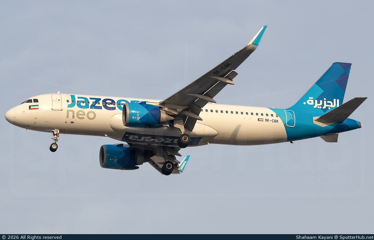 Photo of 9K-CBK - Airbus A320-251N operated by Jazeera Airways