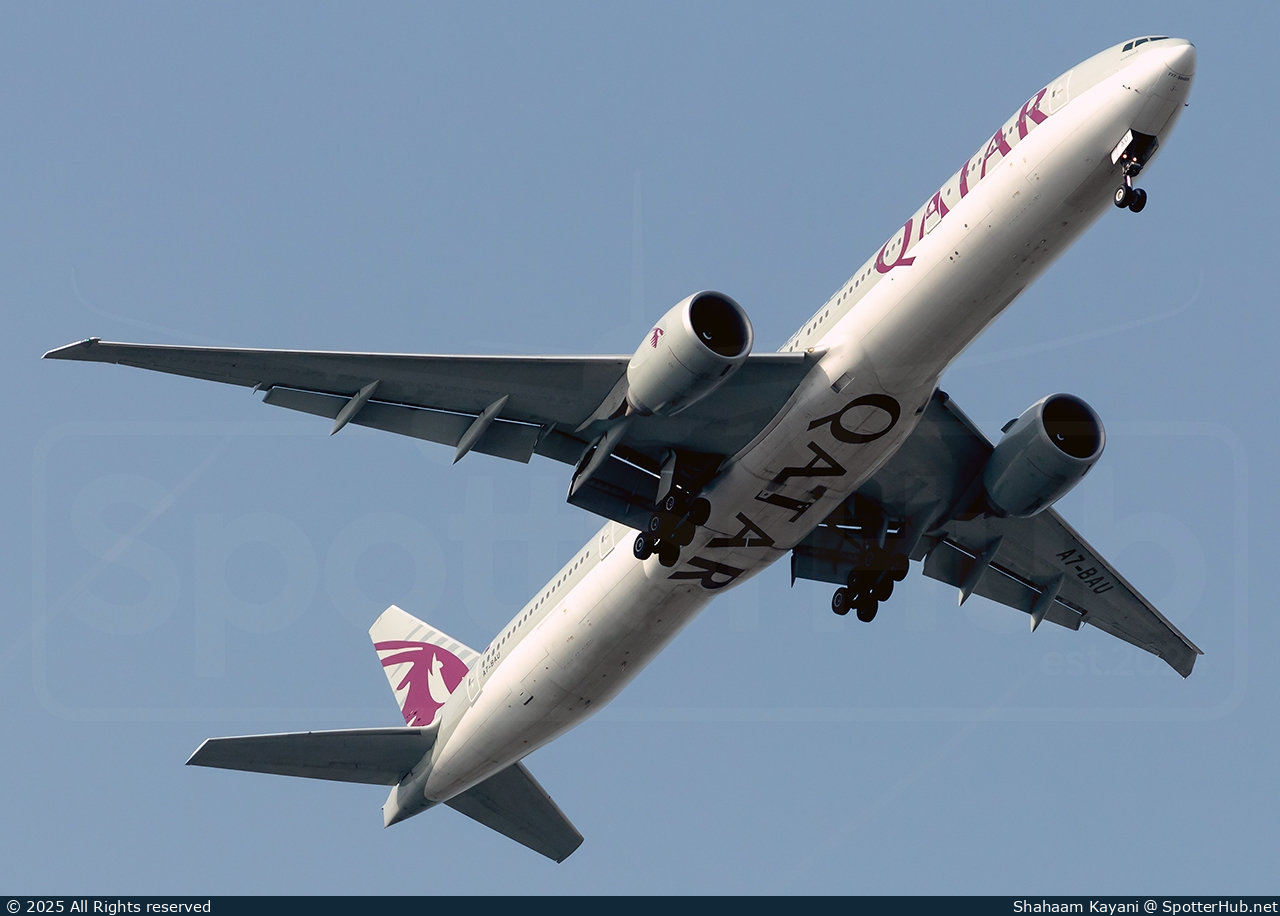 Photo of A7-BAU - Boeing 777-3DZ(ER) operated by Qatar Airways