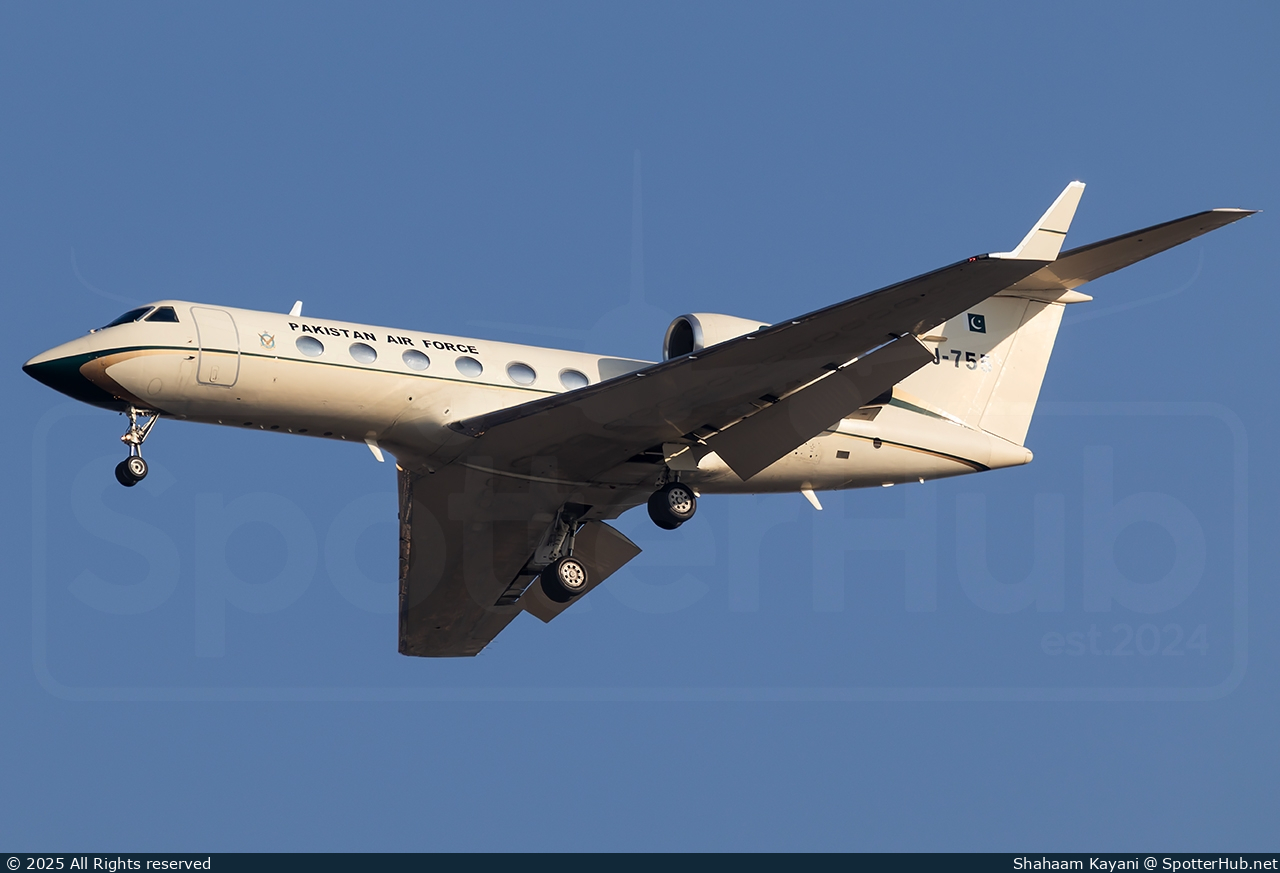 Photo of J-755 - Gulfstream GIV-SP operated by Pakistan Air Force