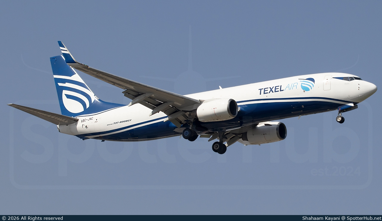Photo of A9C-JNC - Boeing 737-8Q8(SF) operated by Texel Air