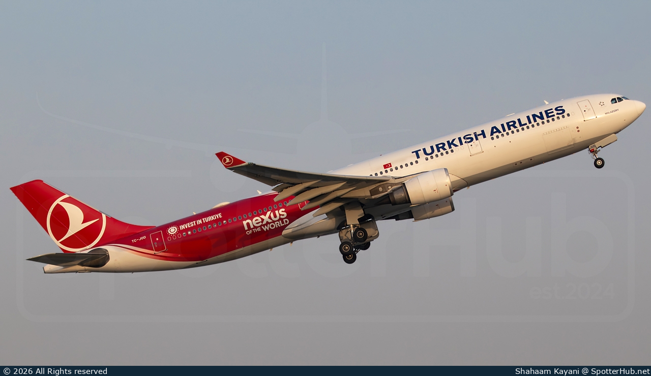 Photo of TC-JOD - Airbus A330-303 operated by Turkish Airlines