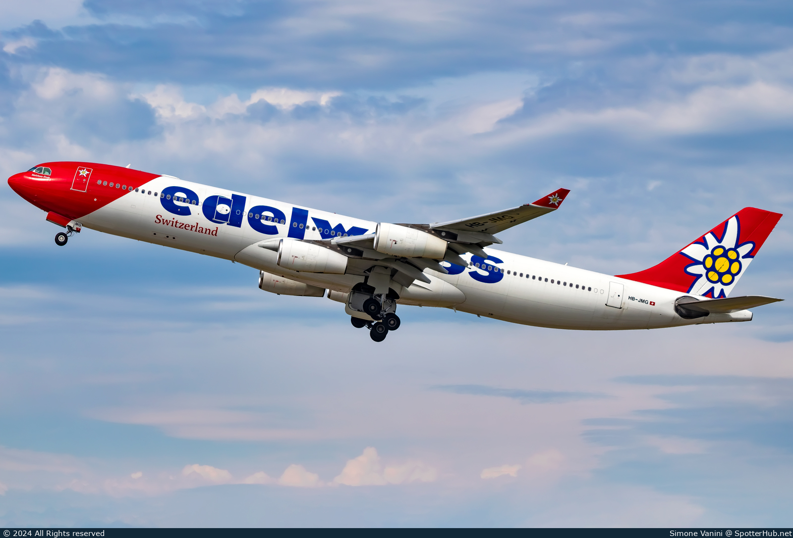 Photo of HB-JMG - Airbus A340-313 operated by Edelweiss Air