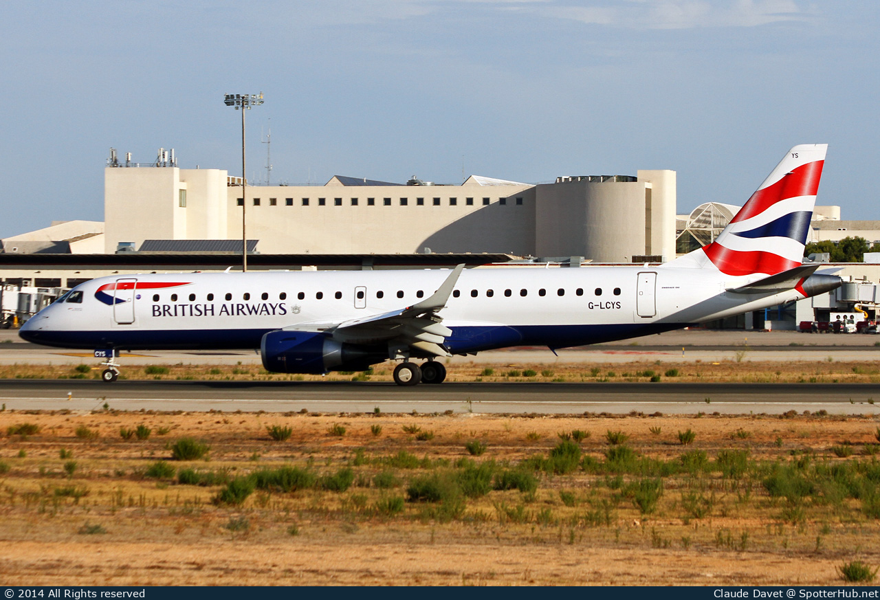 Photo of G-LCYS - Embraer ERJ-190SR operated by BA CityFlyer