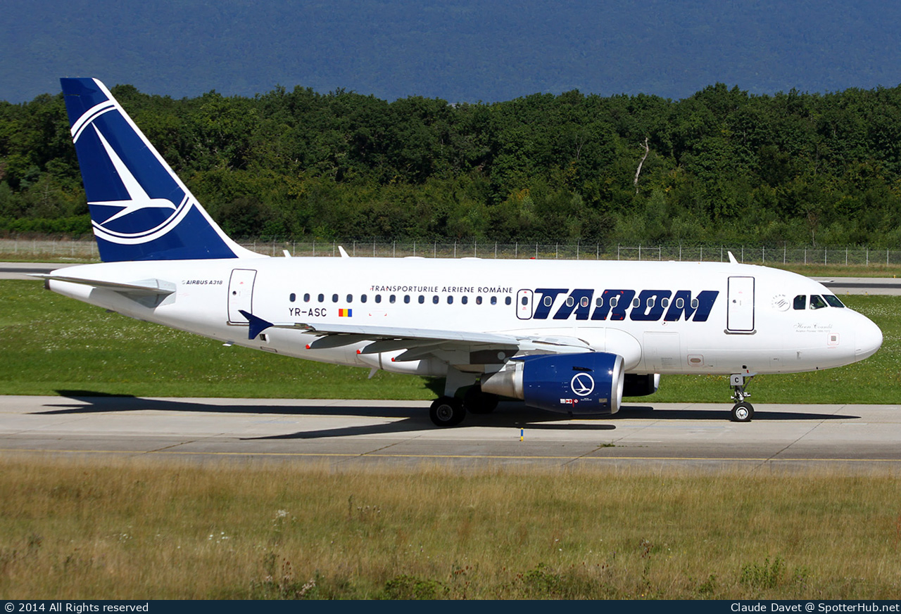 Photo of YR-ASC - Airbus A318-111 operated by Tarom - Romanian Air Transport