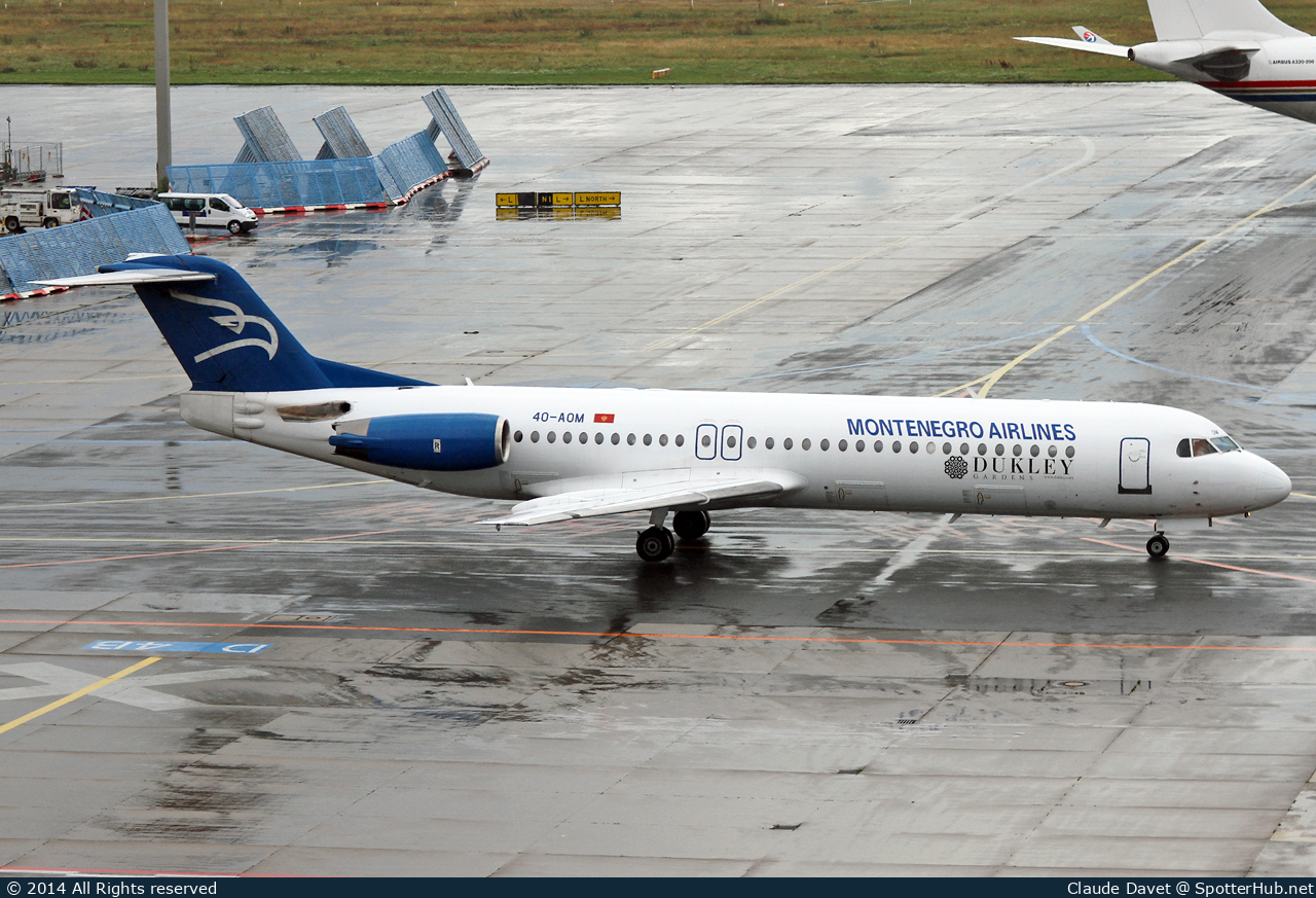 Photo of 4O-AOM - Fokker 100 operated by Montenegro Airlines