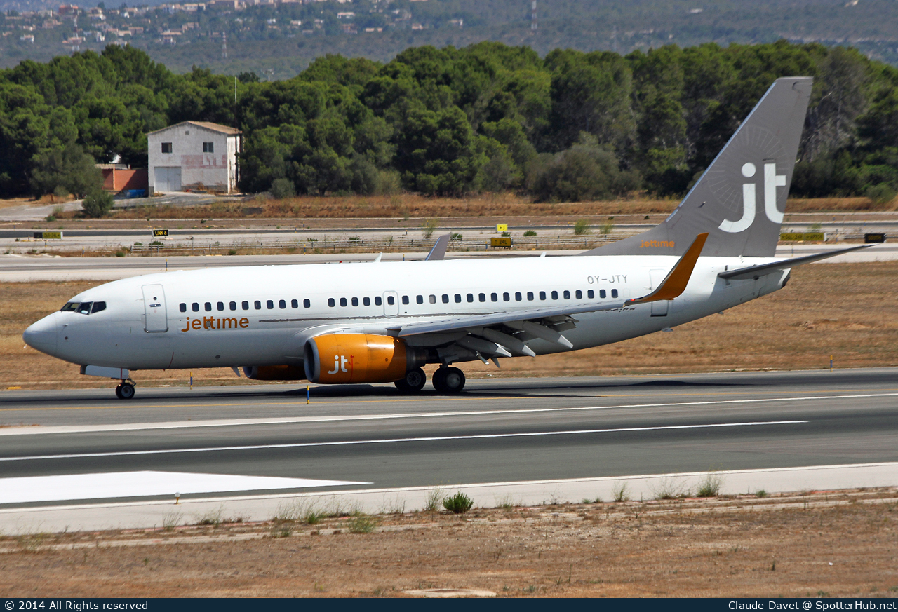 Photo of OY-JTY - Boeing 737-7Q8 operated by Jettime