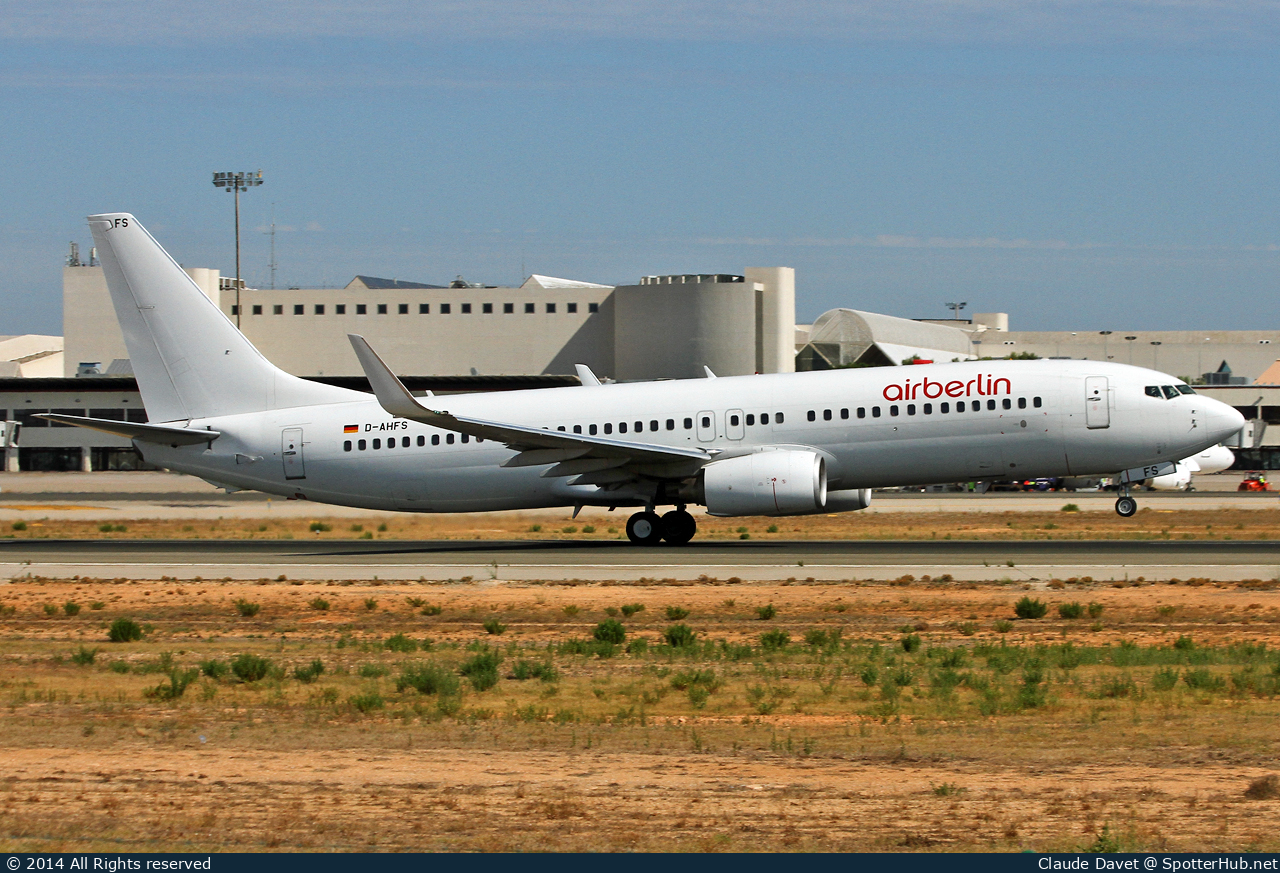 Photo of D-AHFS - Boeing 737-8K5 operated by Air Berlin (opb TUIfly)