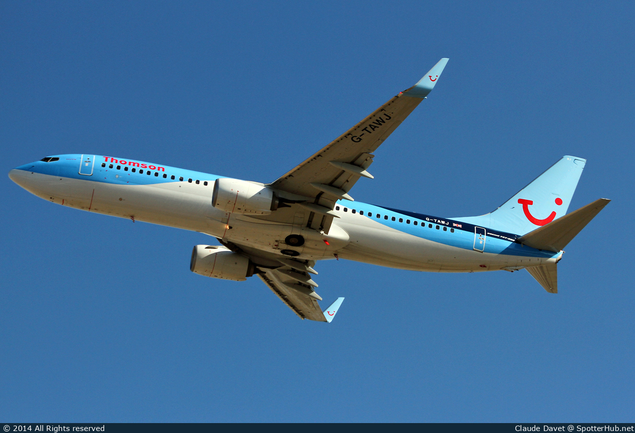 Photo of G-TAWJ - Boeing 737-8K5 operated by Thomson Airways