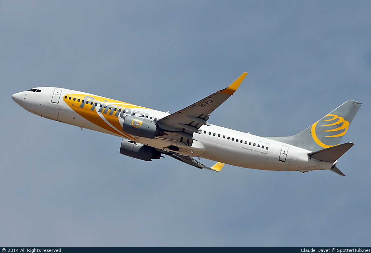 Photo of OY-PSD - Boeing 737-86N operated by Primera Air Scandinavia