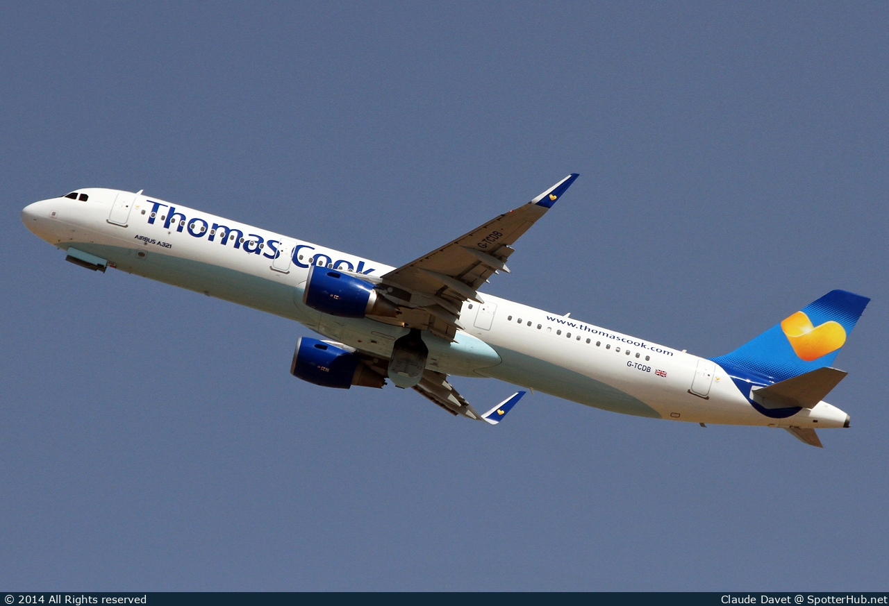 Photo of G-TCDB - Airbus A321-211 operated by Thomas Cook Airlines